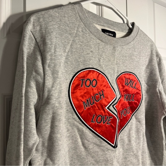 A QUESTION OF Conscious Apparel Black Sweatshirt 100% Organic Cotton Size Medium - Picture 2 of 8